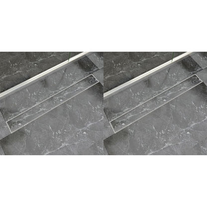 Scarico Doccia Lineare 2 Pz Acciaio Inossidabile