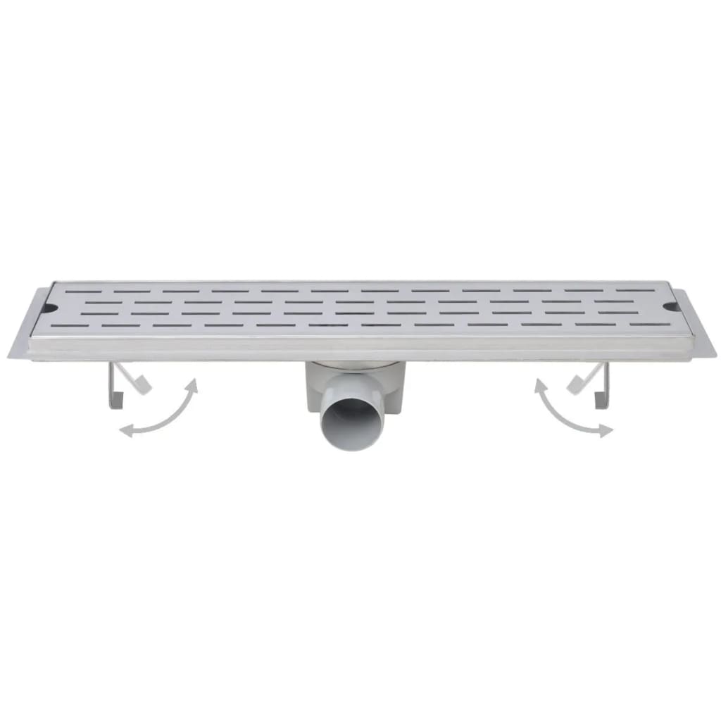 Scarico Doccia Lineare 2 Pz Design Bolle 730X140Mm Acciaio Inox