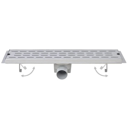 Scarico Doccia Lineare 2 Pz Design Bolle 730X140Mm Acciaio Inox