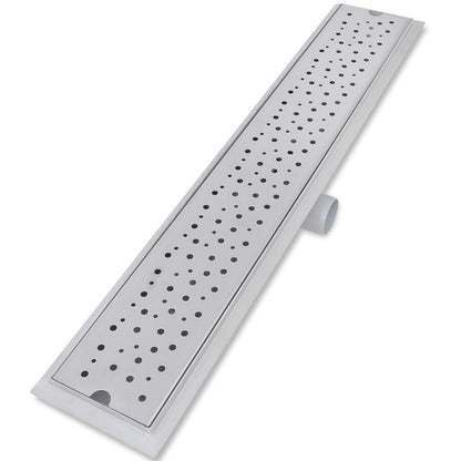 Scarico Doccia Lineare 2 Pz Design Bolle 730X140Mm Acciaio Inox