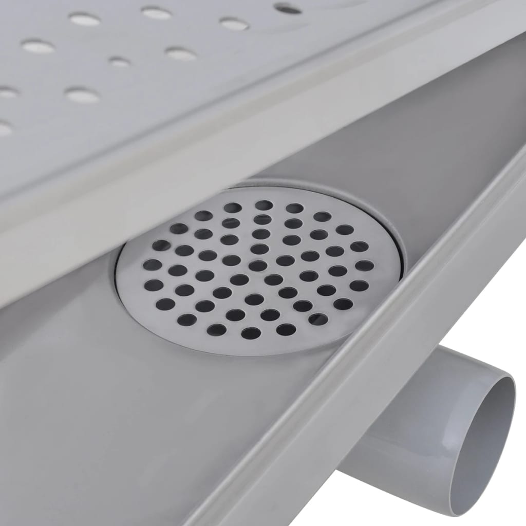 Scarico Doccia Lineare 2 Pz Design Bolle 730X140Mm Acciaio Inox