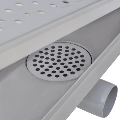 Scarico Doccia Lineare 2 Pz Design Bolle 730X140Mm Acciaio Inox