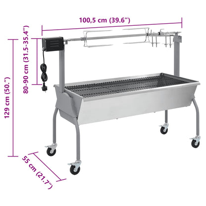 Barbecue Xl A Carbone Con Griglia E Girarrosto Elettrico
