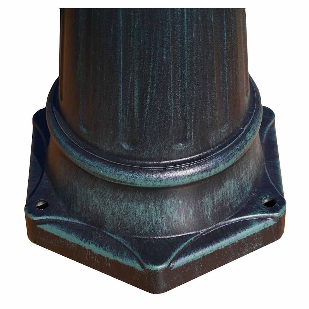 Lampione Da Giardino 3 Bracci 230 Cm Verde Scuro/Nero Aluminio