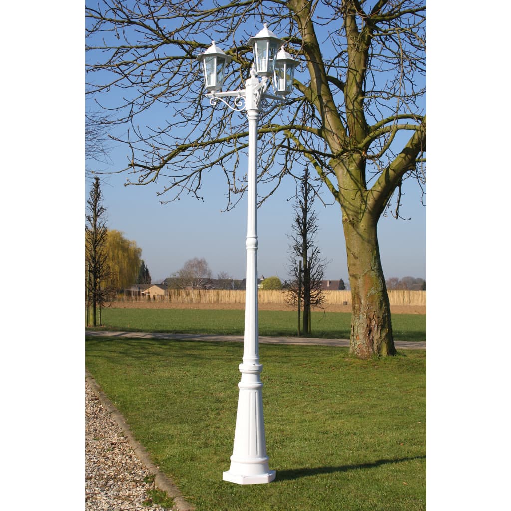 Lampione Da Giardino 3 Bracci 215 Cm /Nero Alluminio