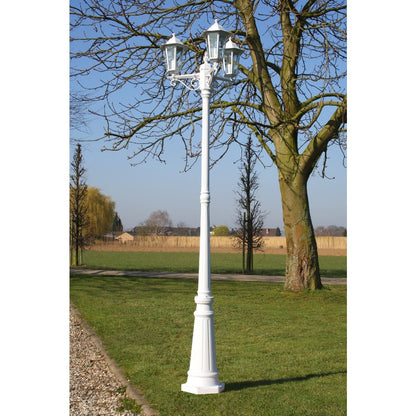 Lampione Da Giardino 3 Bracci 215 Cm /Nero Alluminio
