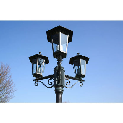 Lampione Da Giardino 3 Bracci 215 Cm /Nero Alluminio