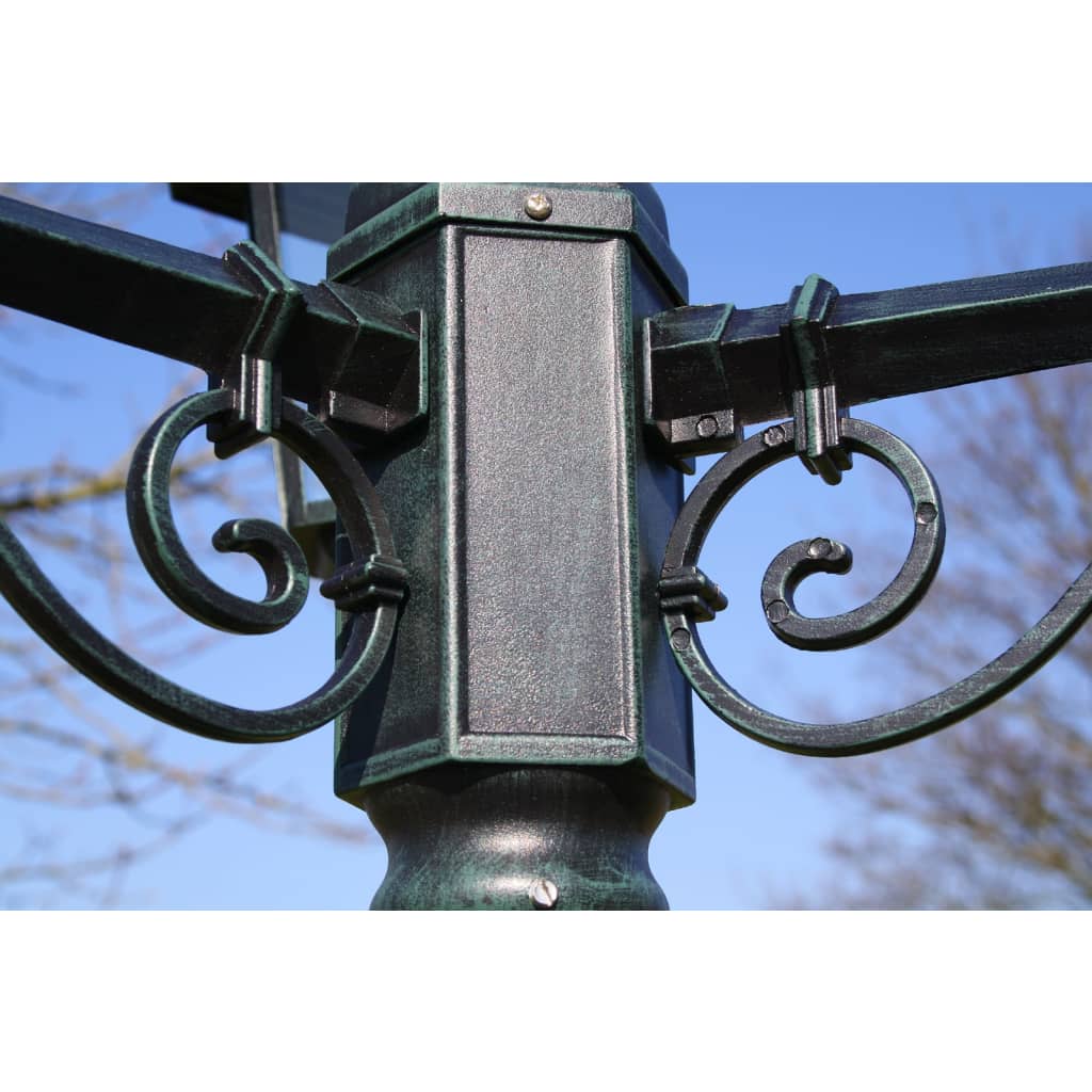 Lampione Da Giardino 3 Bracci 215 Cm /Nero Alluminio