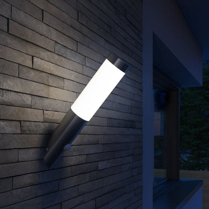 Lampioncino Moderno In Acciaio Inox, Sensore Di Movimento
