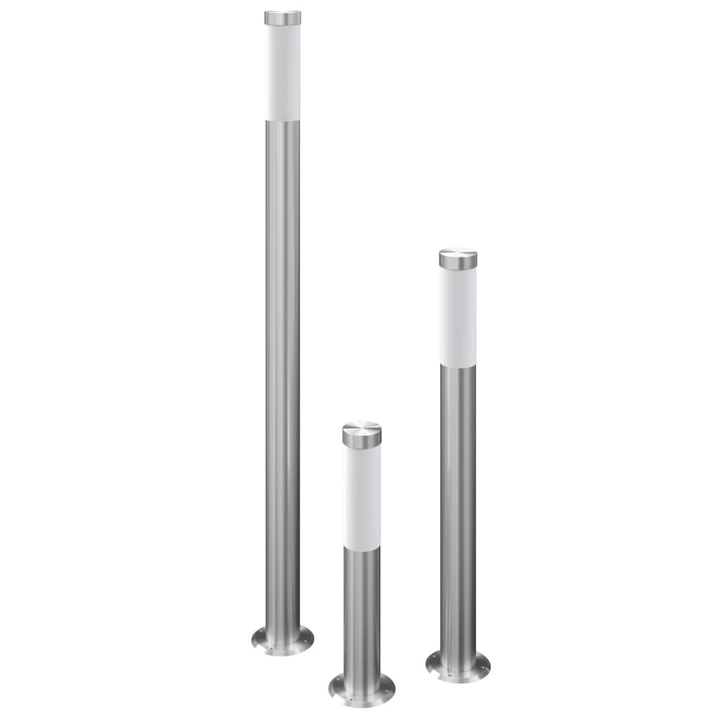 Lampioni Da Giardino 3 Pz Impermeabili In Acciaio Inox