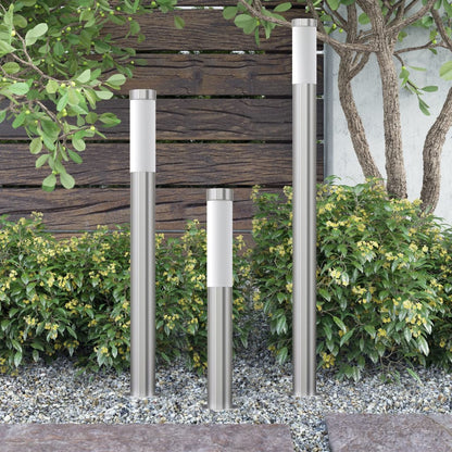 Lampioni Da Giardino 3 Pz Impermeabili In Acciaio Inox