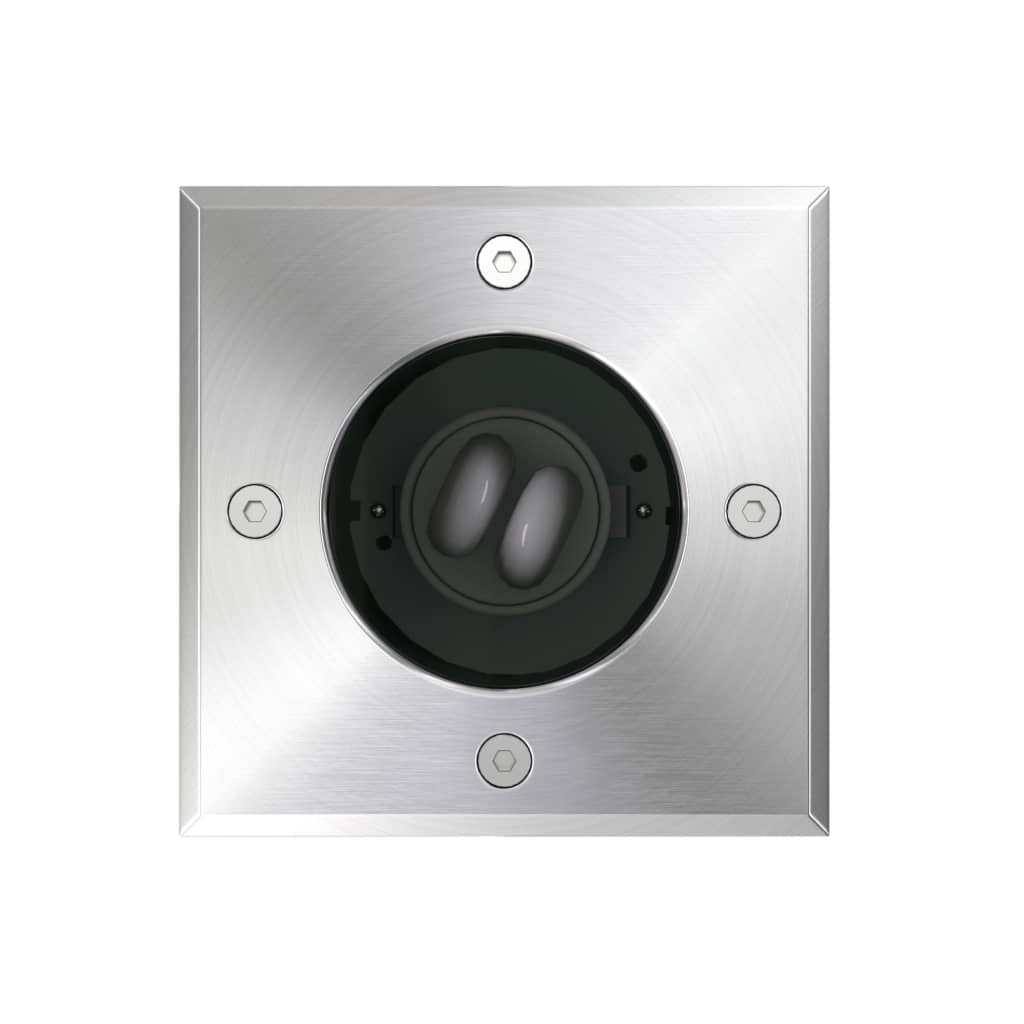 Faretti A Incasso Per Esterno Set 3 Pz Quadrati