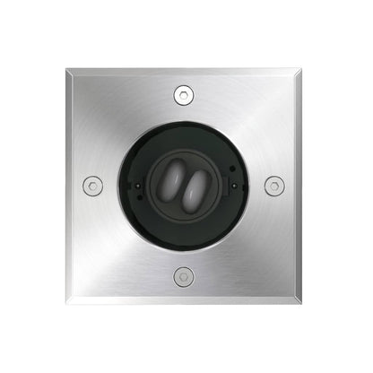 Faretti A Incasso Per Esterno Set 3 Pz Quadrati