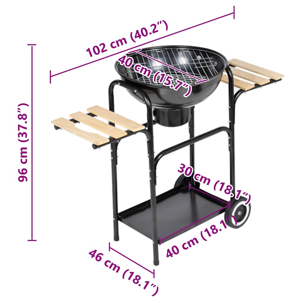 Barbecue A Legna E Carbone Michigan Xl, Barbeque Rotondo
