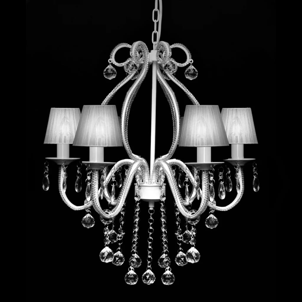 Lampadario Con 2300 Cristalli Bianchi