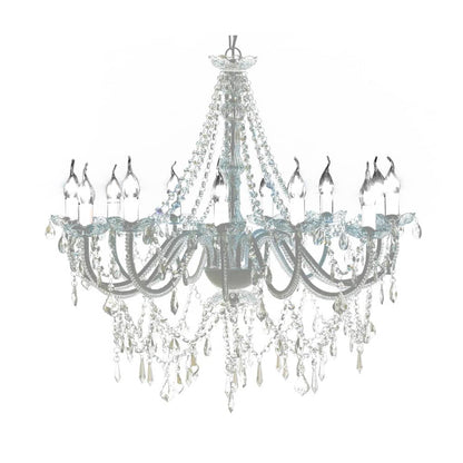 Lampadario Classico Vetro 1600 Cristalli, A Sospensione