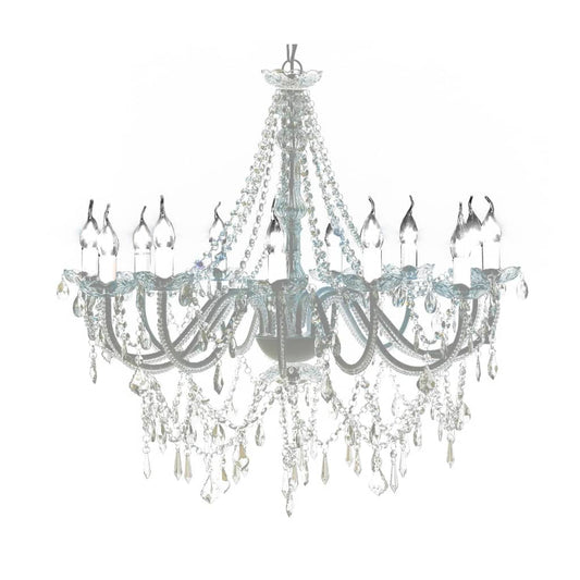 Lampadario Classico Vetro 1600 Cristalli, A Sospensione