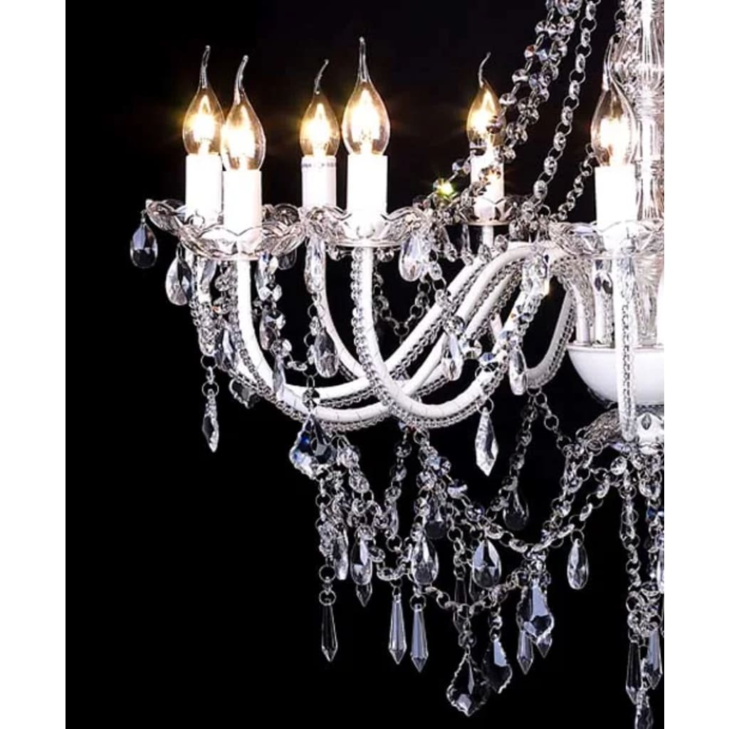 Lampadario Classico Vetro 1600 Cristalli, A Sospensione