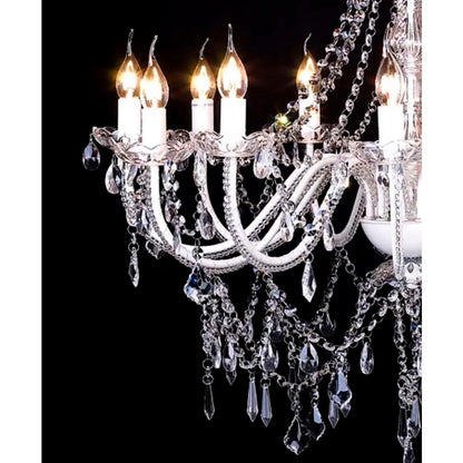 Lampadario Classico Vetro 1600 Cristalli, A Sospensione