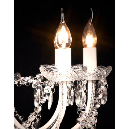 Lampadario Classico Vetro 1600 Cristalli, A Sospensione