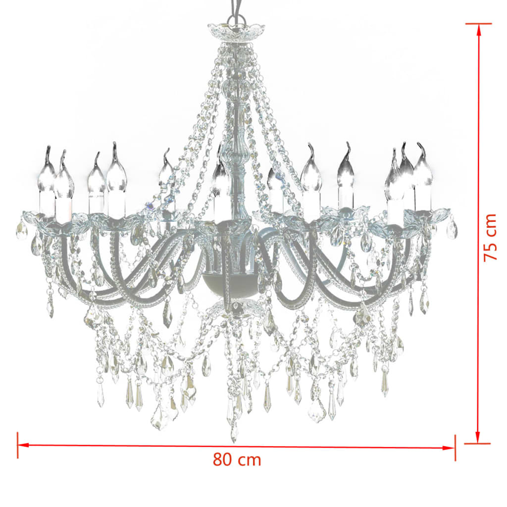 Lampadario Classico Vetro 1600 Cristalli, A Sospensione