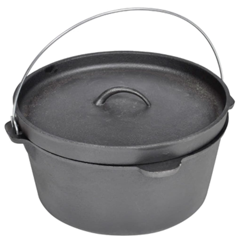 Pentola Casseruola Da Campeggio In Ghisa Con Coperchio
