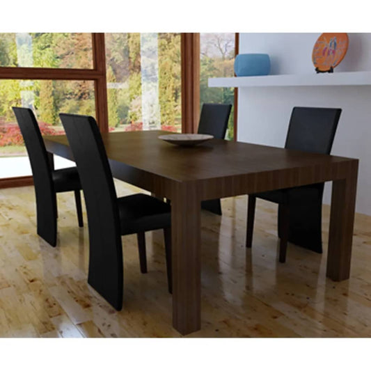 Sedie Da Pranzo 4 Pz Nere In Similpelle