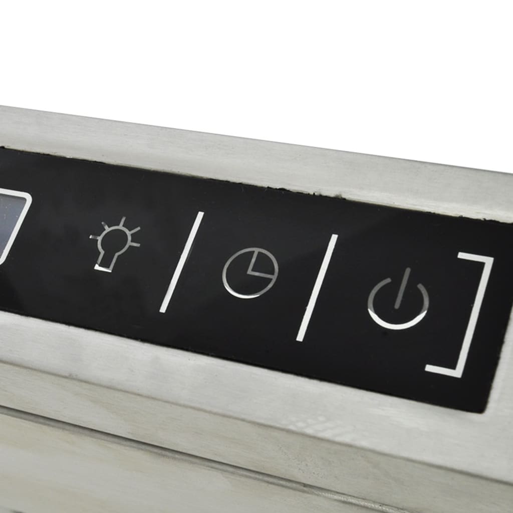 Cappa Da Cucina A Isola In Acciaio Inox Con Display Lcd Bianco