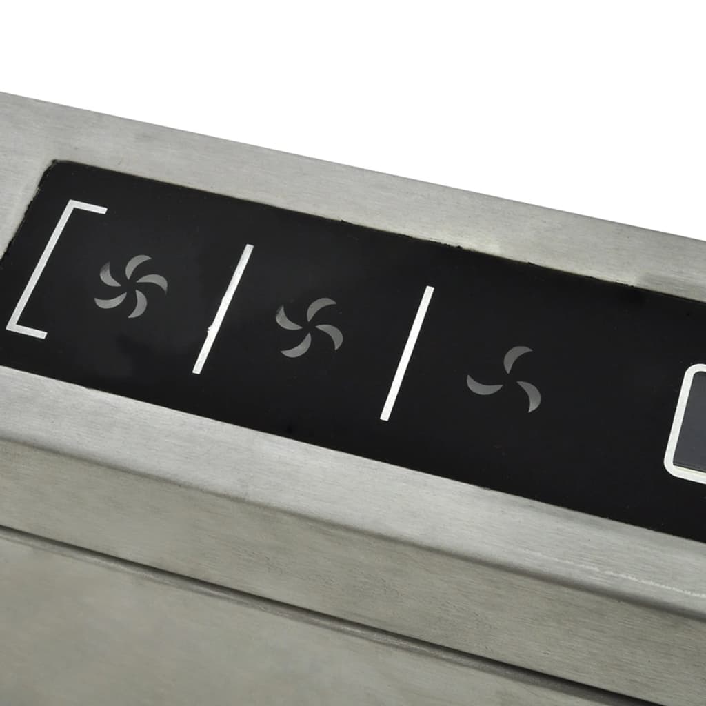 Cappa Da Cucina A Isola In Acciaio Inox Con Display Lcd Bianco