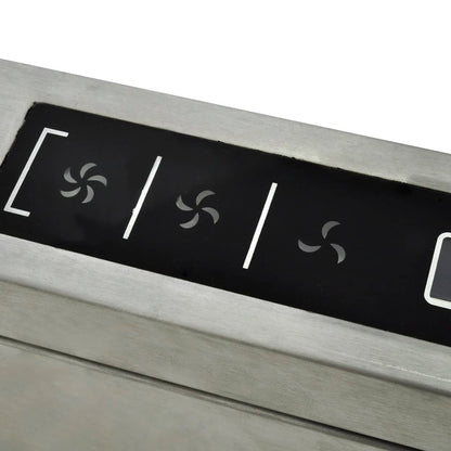 Cappa Da Cucina A Isola In Acciaio Inox Con Display Lcd Bianco