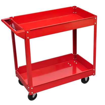 Carrelli Portautensili Da Officina 2 Pz 100 Kg 2 Ripiani