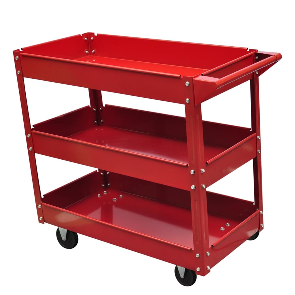 Carrelli Portautensili Da Officina 2 Pz 100 Kg 2 Ripiani