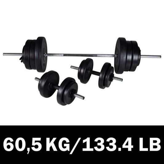 Set Bilanciere E 2 Manubri 60,5 Kg