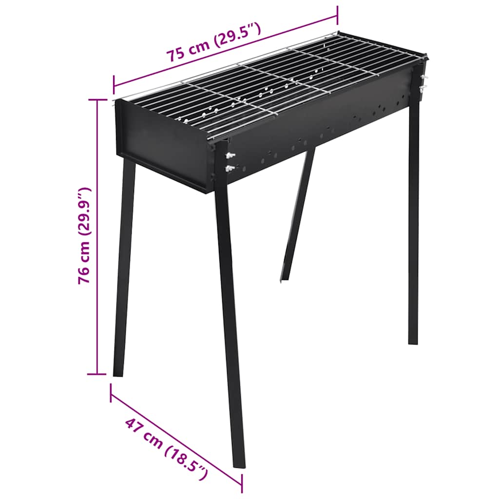 Supporto Per Bbq A Carbonella Forma Quadrata 75 X 28 Cm