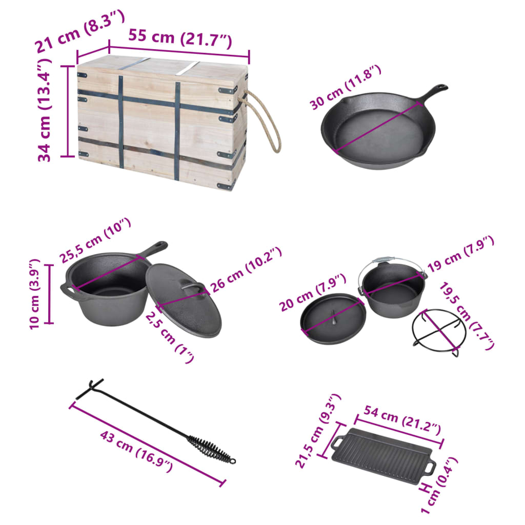 Set Forno Olandese 9 Pz Orange