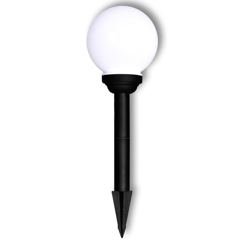 Lampioni Solari Led Giardino 4 Pz Rotondi Con Picchetto