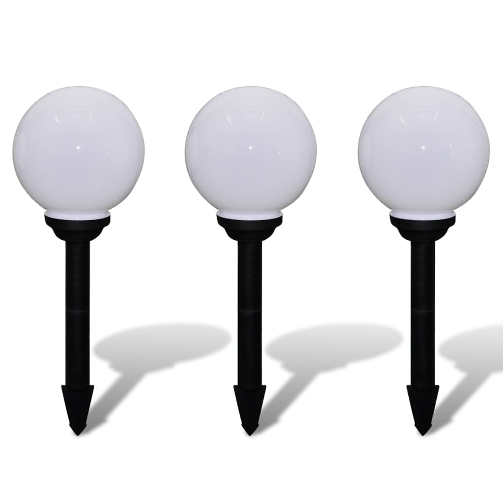 Lampione Solare A Led Da Giardino 3 Pz Con Picchetto