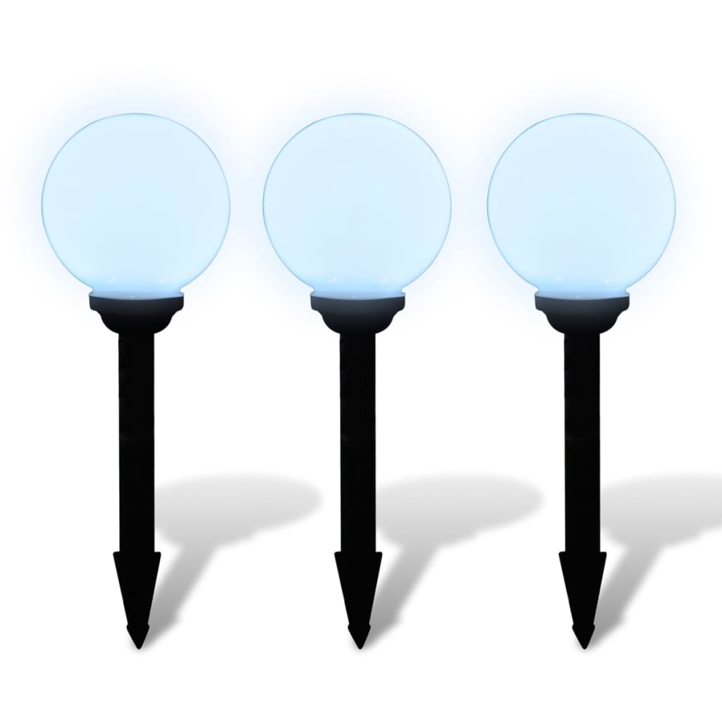 Lampione Solare A Led Da Giardino 3 Pz Con Picchetto