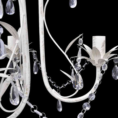 Lampadario Da Soffitto Cristallo Elegante Bianco