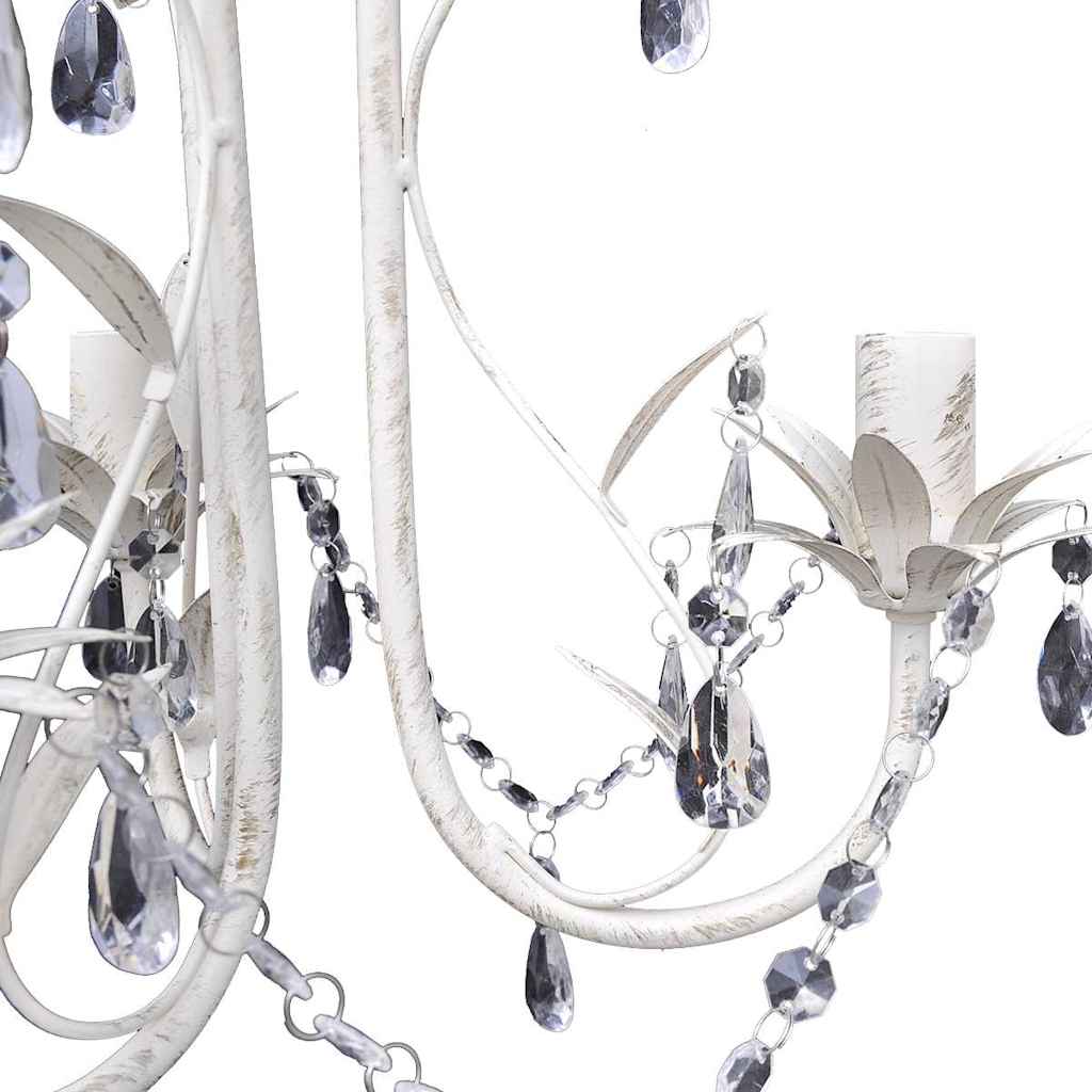 Lampadario Da Soffitto Cristallo Elegante Bianco