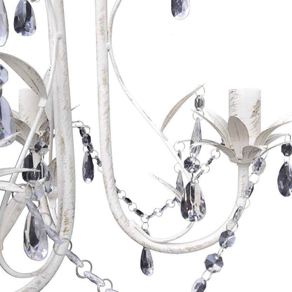 Lampadario Da Soffitto Cristallo Elegante Bianco
