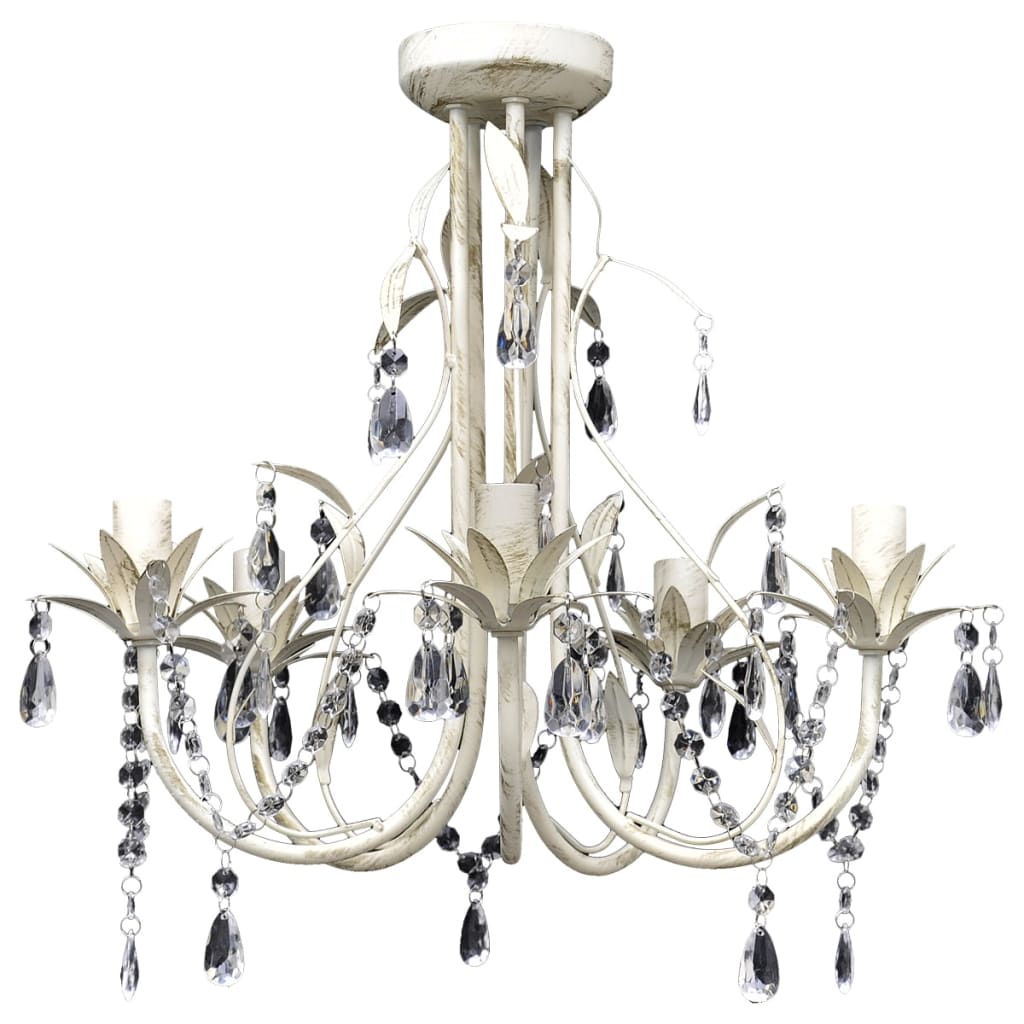 Lampada Da Soffitto Lampadario In Cristallo Con 5 Portalampade