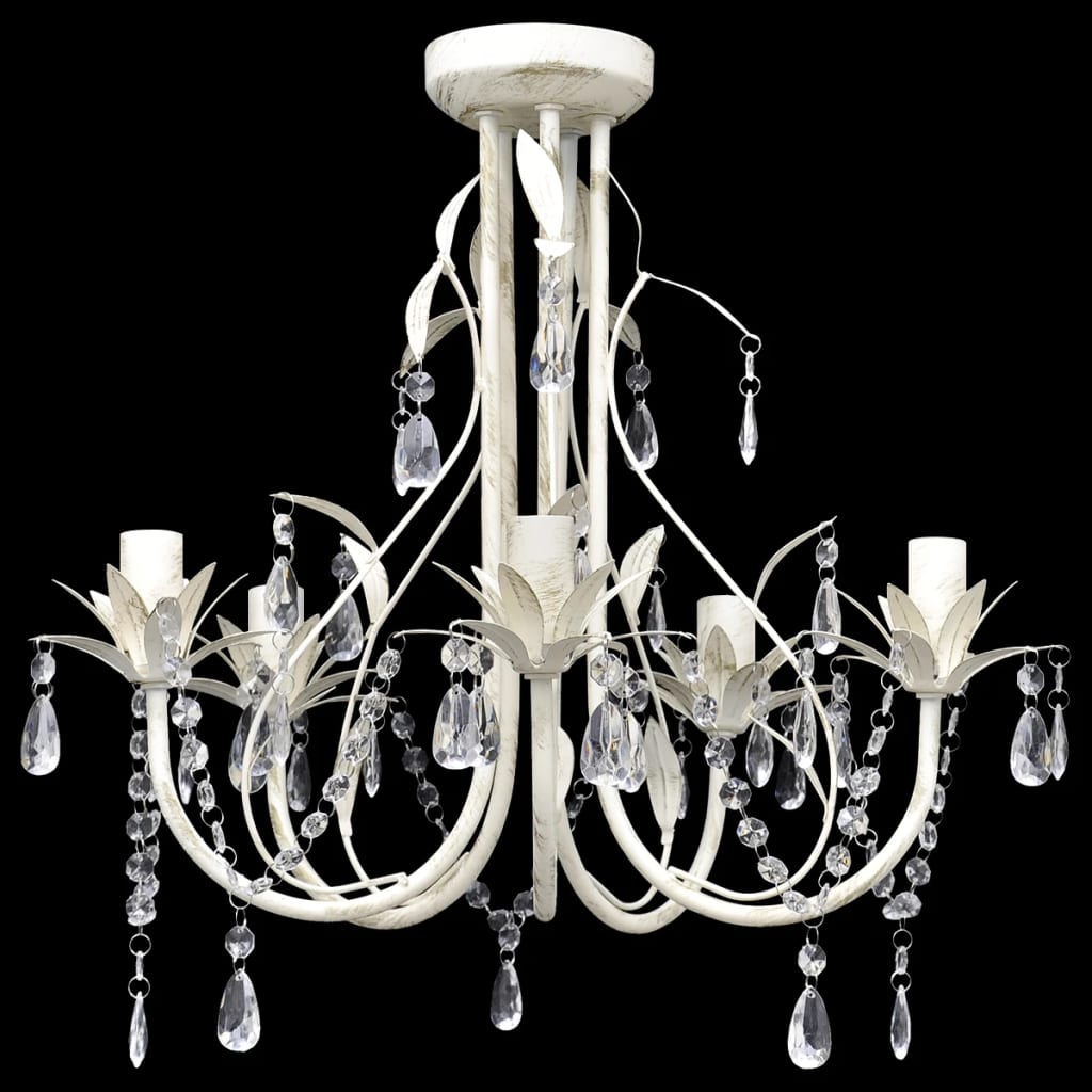 Lampada Da Soffitto Lampadario In Cristallo Con 5 Portalampade