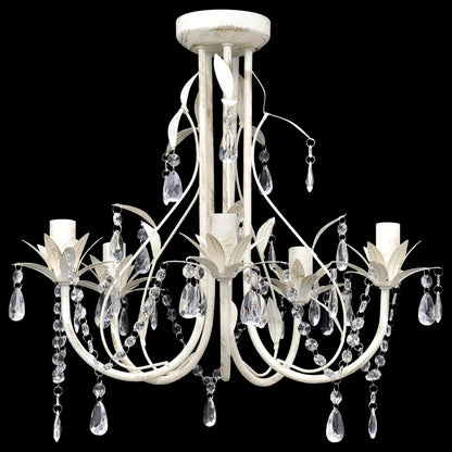 Lampada Da Soffitto Lampadario In Cristallo Con 5 Portalampade