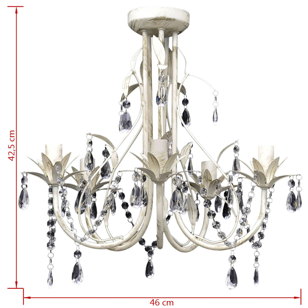 Lampada Da Soffitto Lampadario In Cristallo Con 5 Portalampade