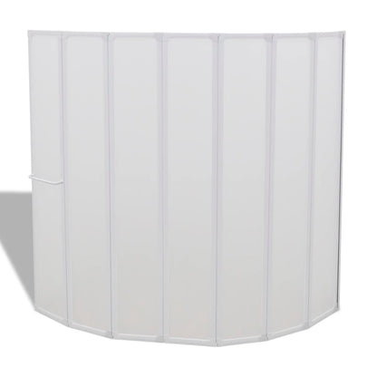 7 Pannelli Pieghevoli Con Porta-Asciugamano 140 X 168 Cm Doccia Bagno