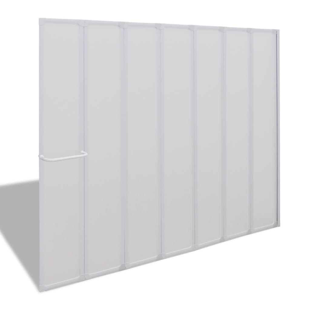 7 Pannelli Pieghevoli Con Porta-Asciugamano 140 X 168 Cm Doccia Bagno