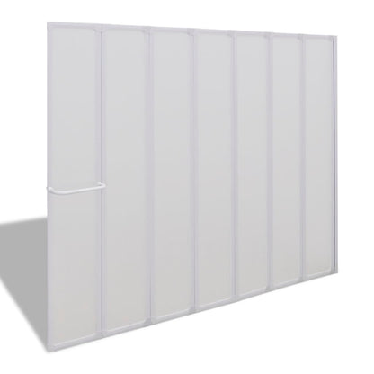 7 Pannelli Pieghevoli Con Porta-Asciugamano 140 X 168 Cm Doccia Bagno