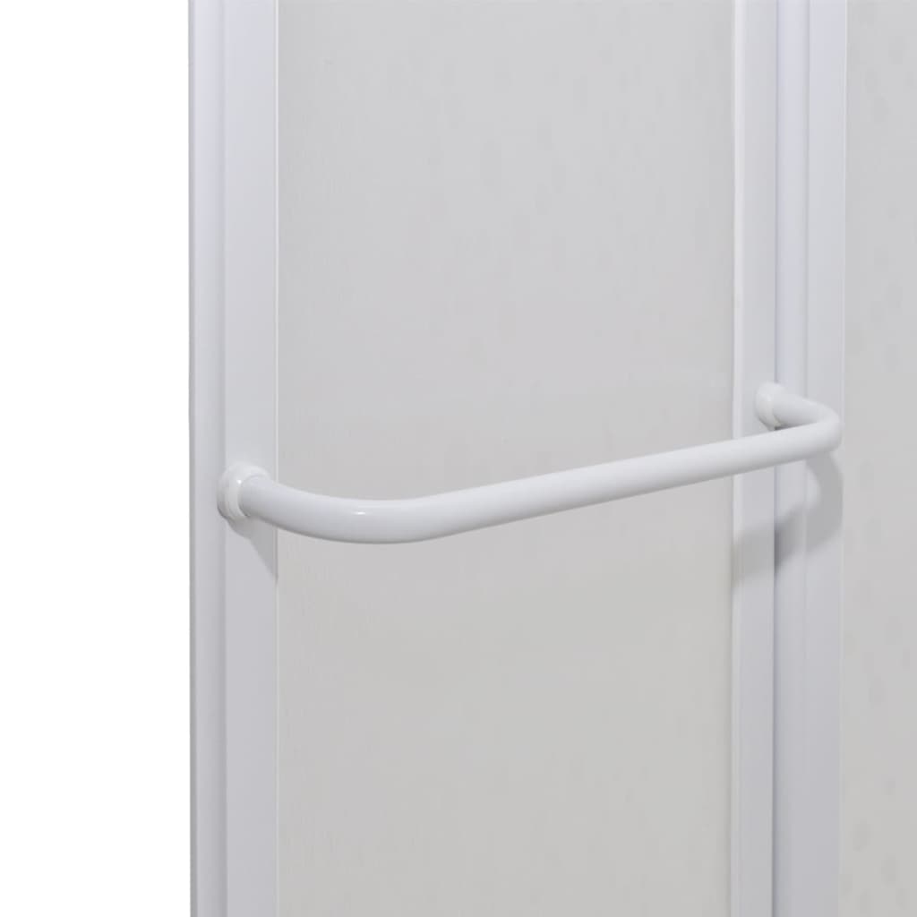7 Pannelli Pieghevoli Con Porta-Asciugamano 140 X 168 Cm Doccia Bagno