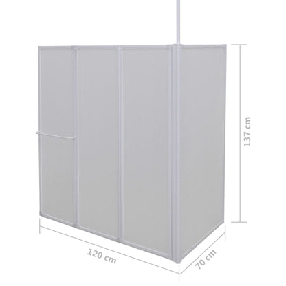Schermo Box Doccia A L 70 X 120 X 137 Cm 4 Pannelli Pieghevole